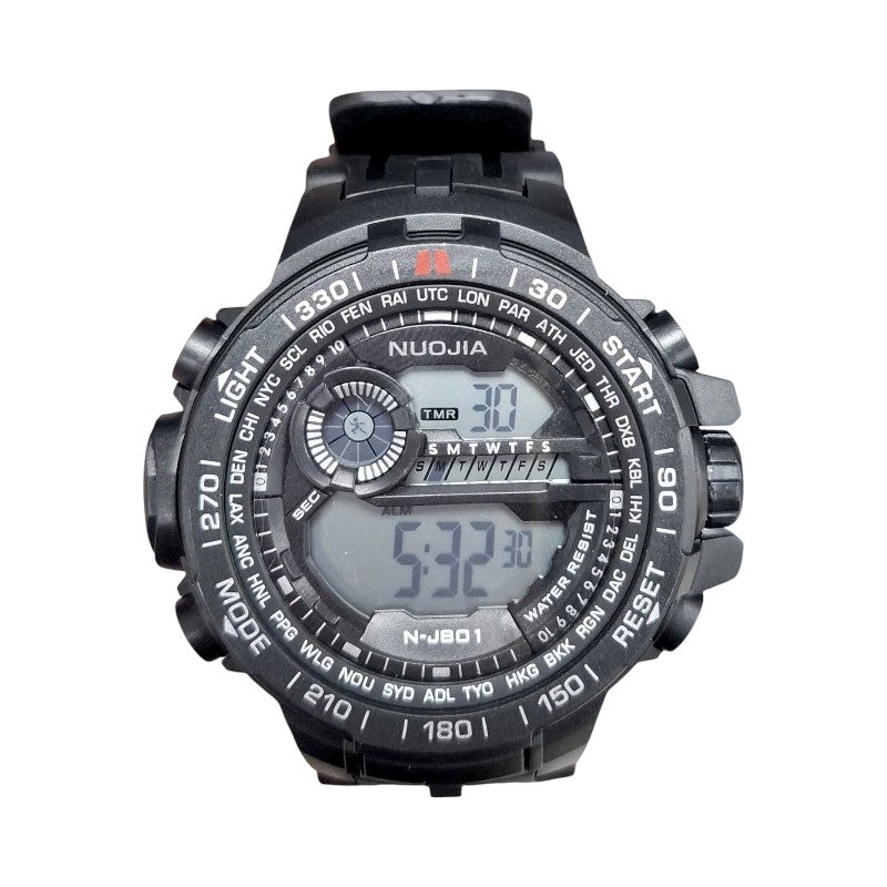 Ψηφιακό ρολόι χειρός - NJ801 - Nuojia - 115180 - Black/Black