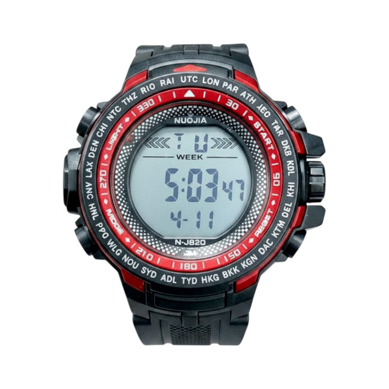Ψηφιακό ρολόι χειρός - NJ820 - 115182 - Black/Red