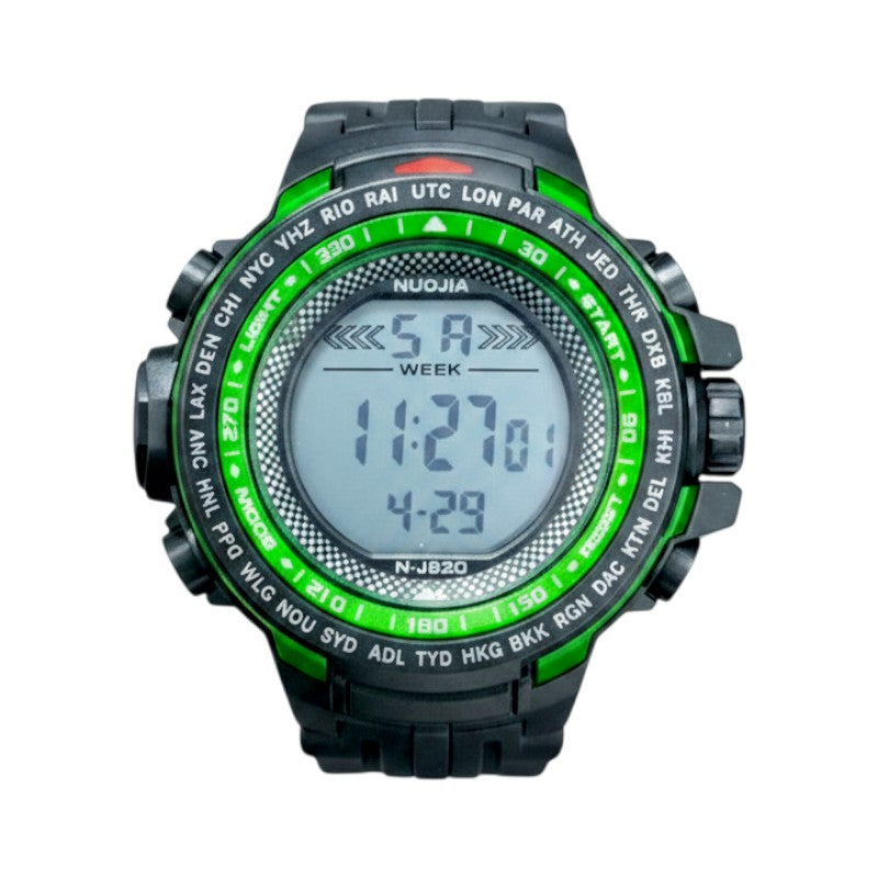 Ψηφιακό ρολόι χειρός - NJ820 - 115182 - Black/Green