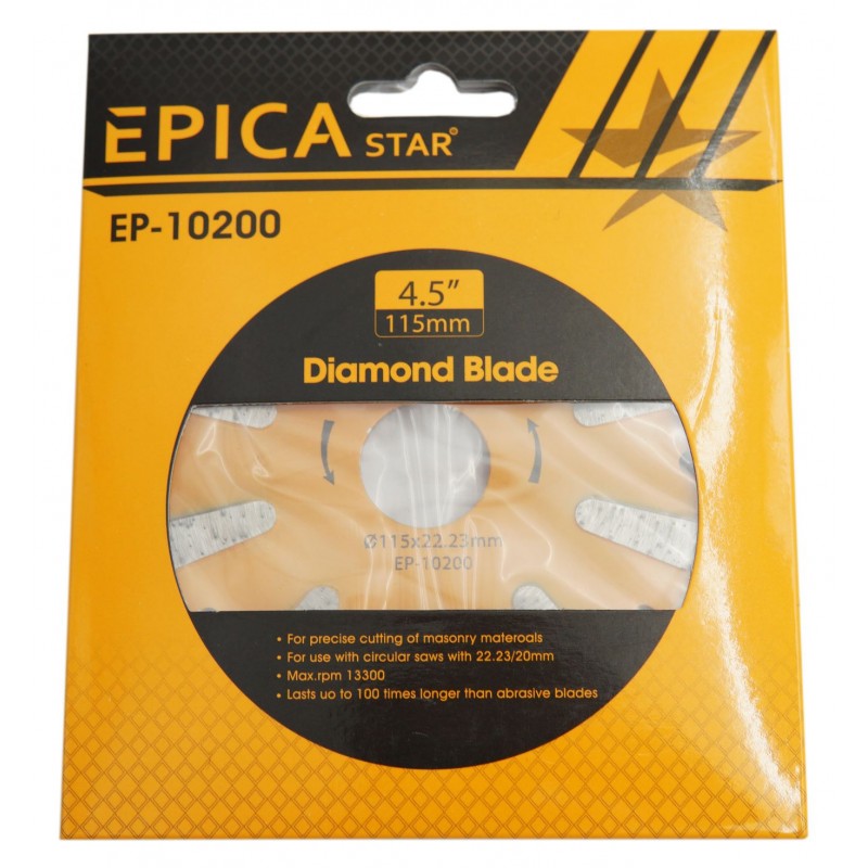ΔΙΣΚΟΣ 115mm EPICA STAR TO-EP-10200 ΕΡΓΑΛΕΙΑ > ΔΙΑΦΟΡΑ > ΤΡΟΧΟΙ & ΔΙΣΚΟΙ