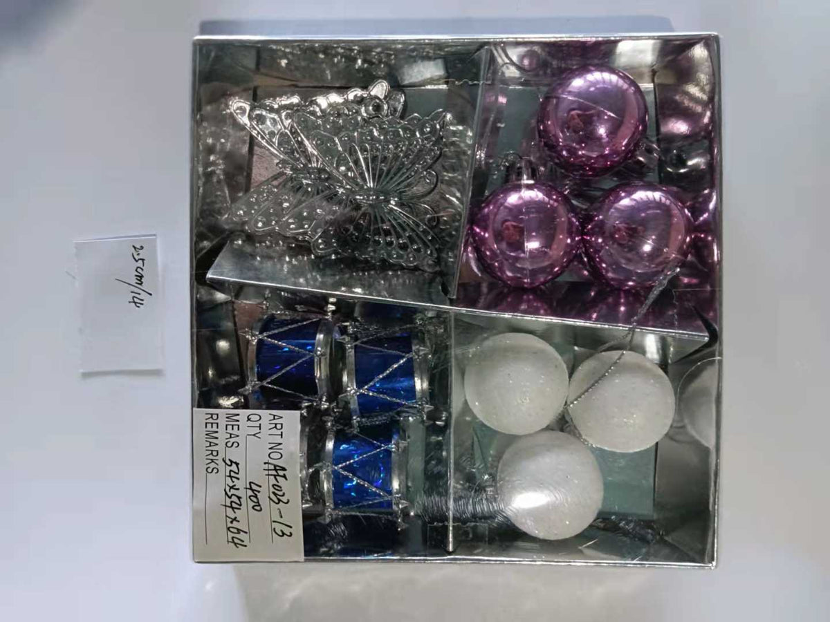 Σετ Χριστουγεννιάτικα στολίδια - 2.5cm - 14pcs - 023131