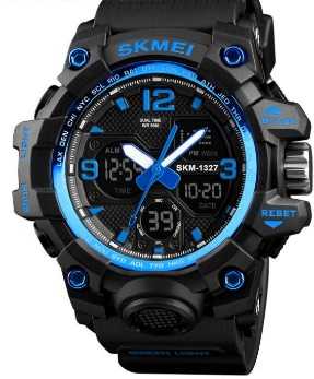 Ψηφιακό/αναλογικό ρολόι χειρός - Skmei - 1327 - Blue