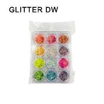 Σετ Glitter νυχιών Nail Art - Παλέτα - Glitter DW - 12pcs - 910600