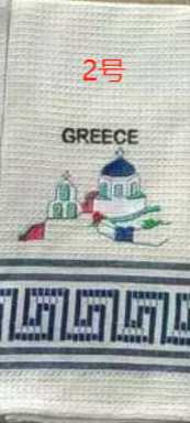 Πετσέτα ποτηρόπανο Souvenir με κέντημα - Σετ 12pcs - Greece - 416020