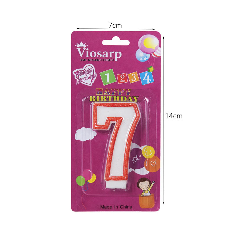 Κερί Γενεθλίων 7 – Birthday Number Candle Happy Birthday