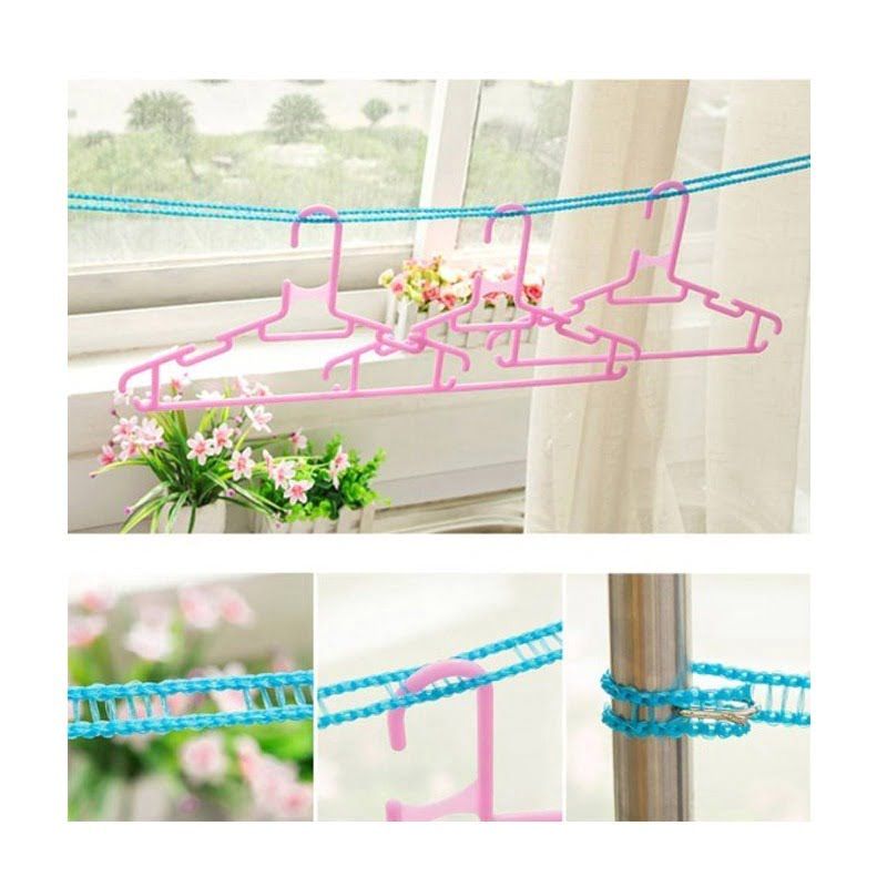 Σχοινί Απλώματος Ρούχων σε Κρεμάστρες 5m - Clothes line hanger stop rope