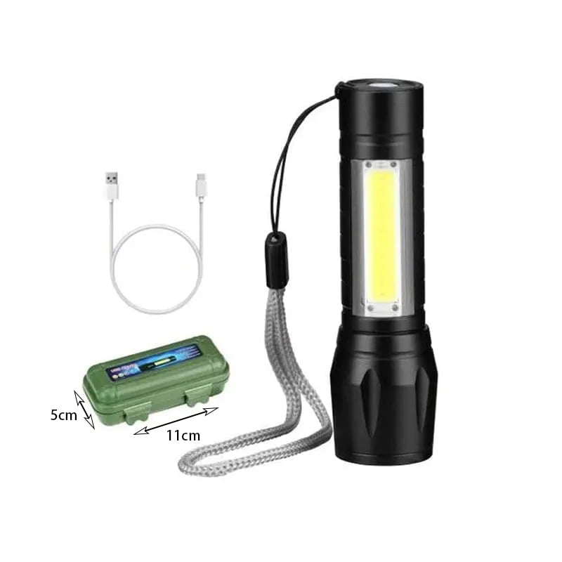 Μίνι Φακός Επαναφορτιζόμενος LED Τσέπης USB Charge 9cm - Small Flashlight