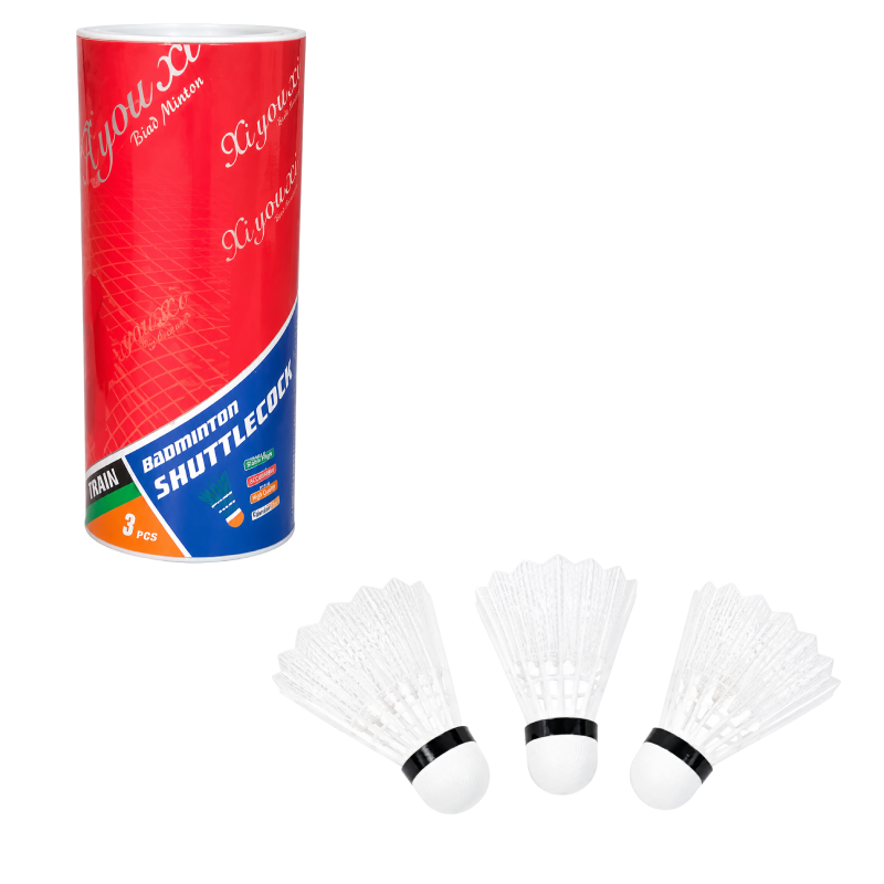 Σετ 3 Φτερά Badminton Προπόνησης σε Θήκη - Set of 3 Training Badminton Shuttlecocks in Tube