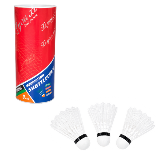 Σετ 3 Φτερά Badminton Προπόνησης σε Θήκη - Set of 3 Training Badminton Shuttlecocks in Tube