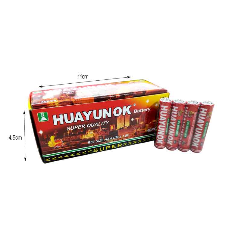 Huayunok Μπαταρία R03 AAA 40τεμ – Battery