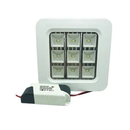 LED φωτιστικό οροφής 9W 220V - LED PANEL LIGHT SQUARE WHITE - Angel shopping