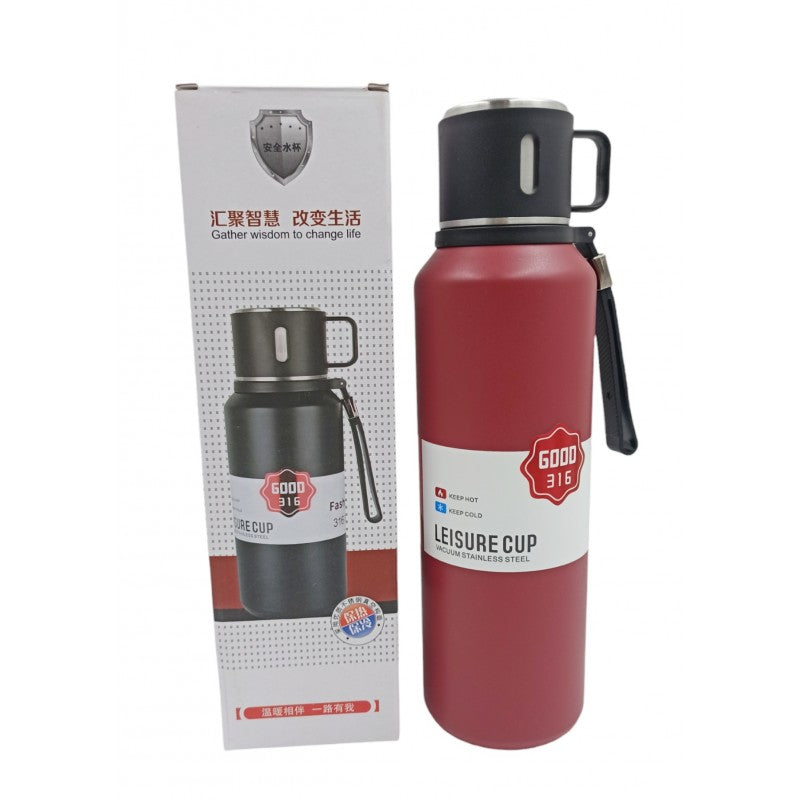 ΑΝΟΞΕΙΔΩΤΟ ΘΕΡΜΟΣ ΚΟΚΚΙΝΟ1500ml ΜΕ ΚΑΠΑΚΙ-ΚΟΥΠΑ XZ-7809-1 HOBBY > ΚΑΜΠΙΝΓΚ