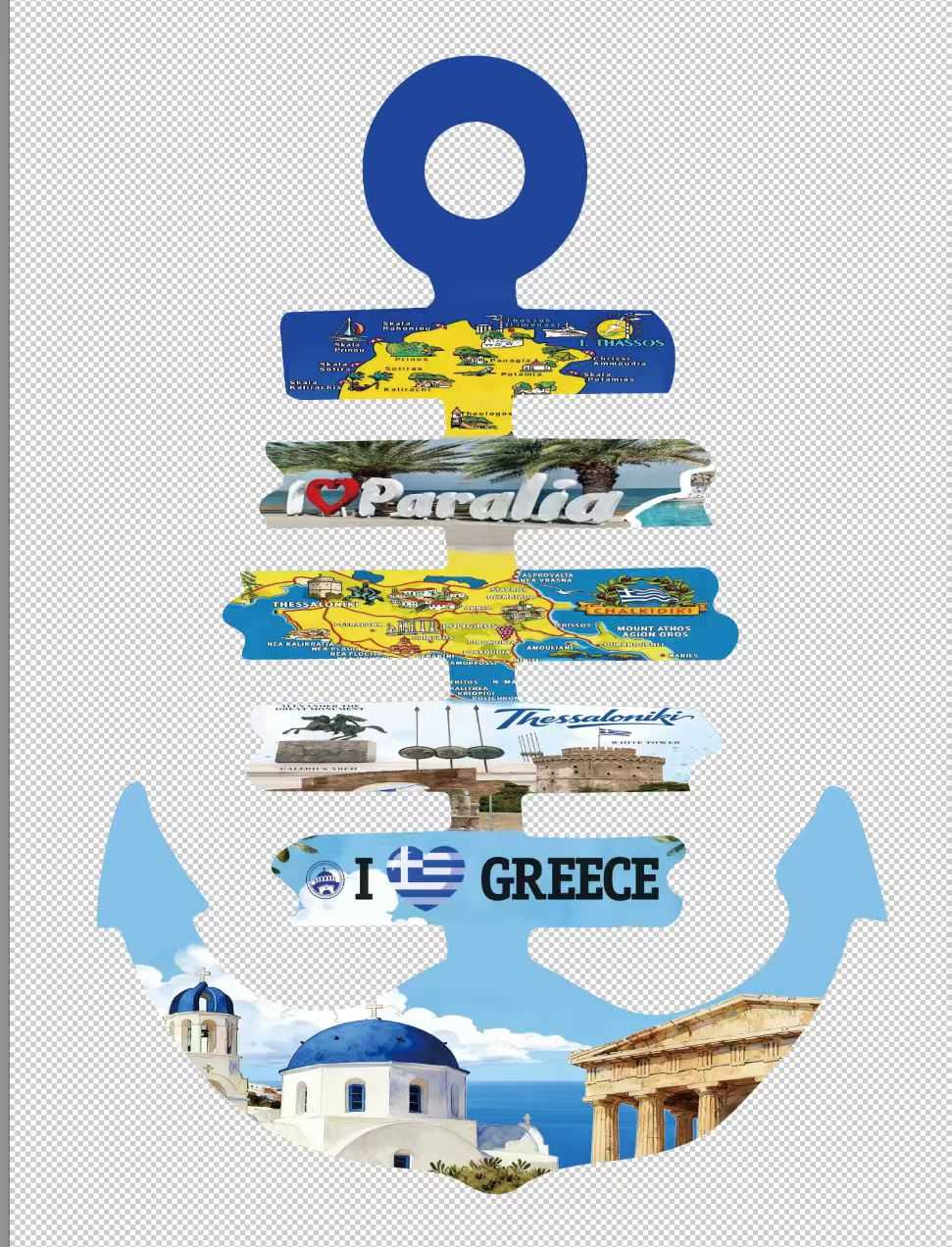 Διακοσμητικό Souvenir κρεμαστό - Greece - Σετ 6 τεμάχια - LY2609 - 125533 ΕΠΟΧΙΑΚΑ - ΤΟΥΡΙΣΤΙΚΑ - HOBBY>Τουριστικά & εποχιακά είδη>Souvenir