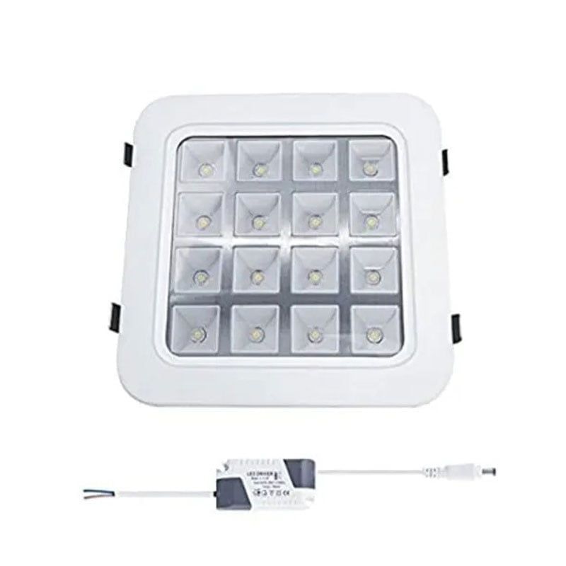 LED φωτιστικό οροφής 9W 220V - LED PANEL LIGHT SQUARE WHITE - Angel shopping