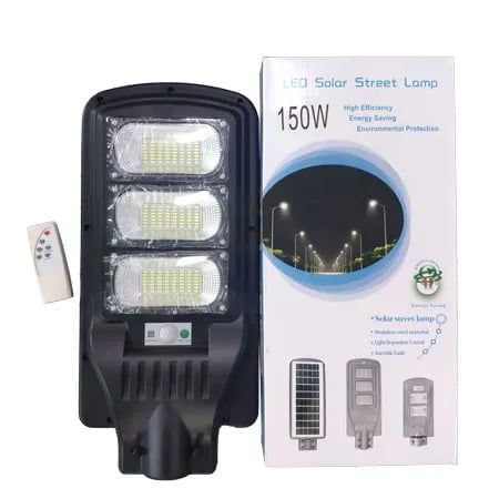 Ηλιακός προβολέας με τηλεχειριστήριο 150W - LED SOLAR STREET LAMP 150W - Angel shopping