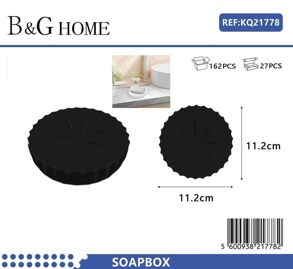 Σαπουνοθήκες μπάνιου πλαστικές - Σετ 9pcs - Black - 21778
