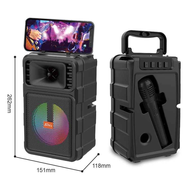 Φορητό ηχείο subwoofer με μικρόφωνο Karaoke - ZQS6155 - 160125 - Brown ΕΙΔΗ ΤΕΧΝΟΛΟΓΙΑΣ>Ραδιόφωνα & Ηχεία>Φορητά subwoofer