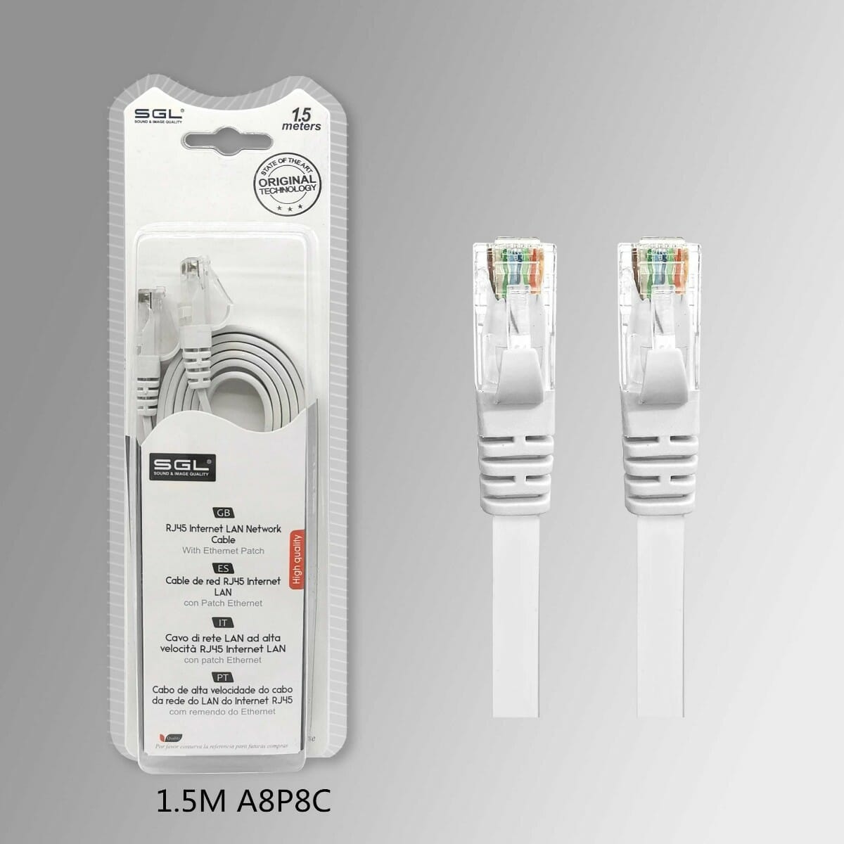 Καλώδιο δικτύου - Ethernet - 1.5m - A8P8 - 094845