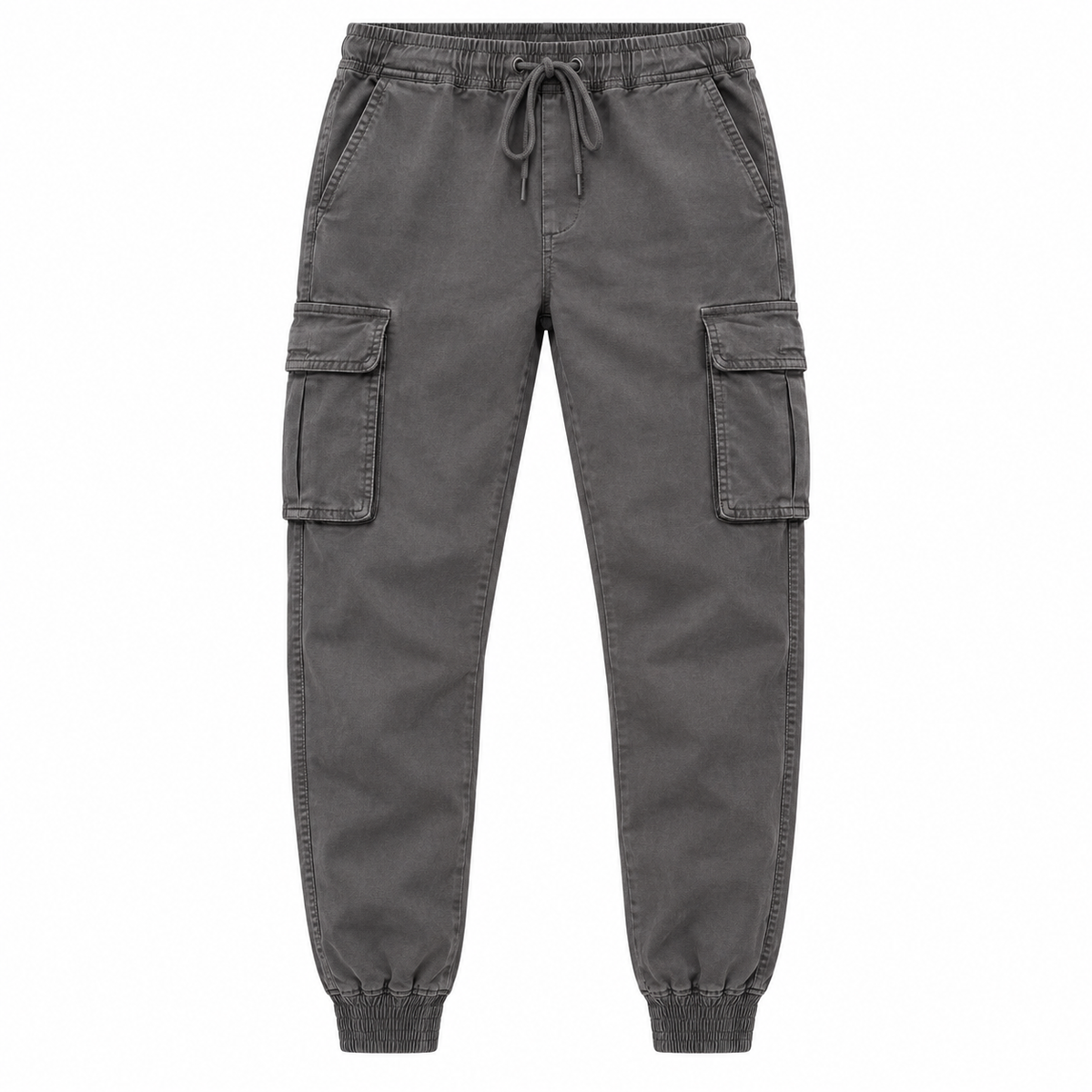 Angel Shopping Ανδρικό Παντελόνι Cargo Jogger με Κορδόνι Γκρι