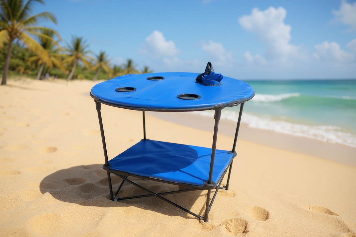 Πτυσσόμενο τραπέζι camping υφασμάτινο - 2031 - 170150 - Blue