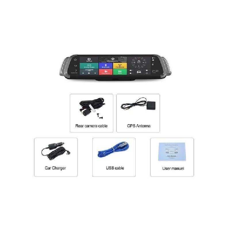 Smart Σετ Καθρέπτης με Κάμερα DVR Αυτοκινήτου 1080P με Οθόνη 10" WiFi & Κάμερα Οπισθοπορείας - Smart Car Rear View Mirror