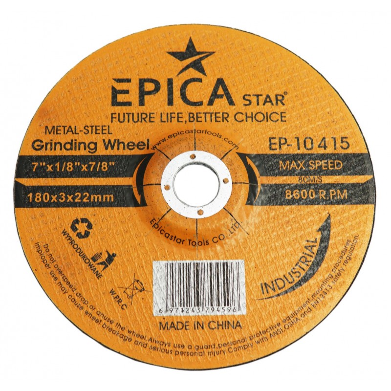 ΤΡΟΧΟΣ 180x3x22mm EPICA EP-10415 ΕΡΓΑΛΕΙΑ > ΔΙΑΦΟΡΑ > ΤΡΟΧΟΙ & ΔΙΣΚΟΙ