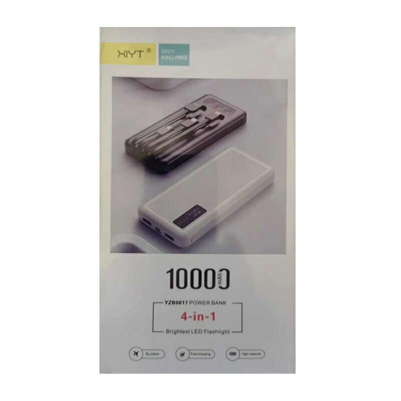Powerbank - 4 in 1 - 10.000mAh - YZB0817 - 208173 - White