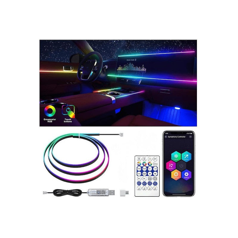 ΣΕΤ ΔΙΑΚΟΣΜΗΤΙΚΟΥ ΦΩΤΙΣΜΟΥ 18LED RGB ΑΥΤΟΚΙΝΗΤΟΥ  XD-2606