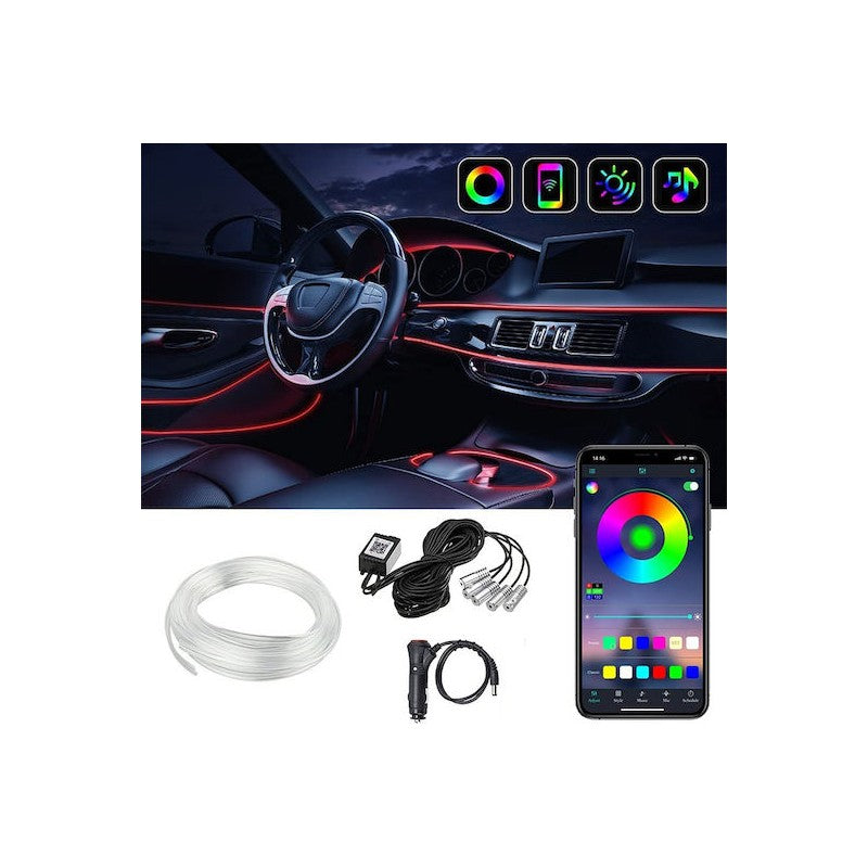 ΣΕΤ ΔΙΑΚΟΣΜΗΤΙΚΟΥ ΦΩΤΙΣΜΟΥ 18LED RGB ΑΥΤΟΚΙΝΗΤΟΥ  XD-2606