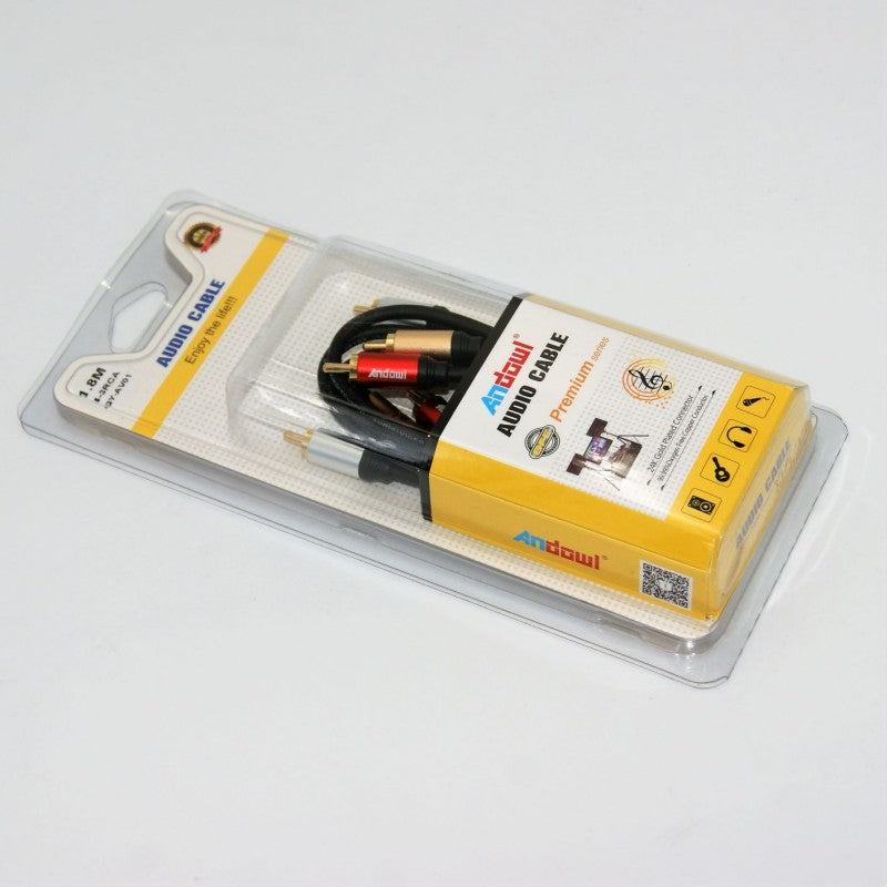 ΚΑΛΩΔΙΟ ΗΧΟΥ ΣΤΕΡΕΟ 1.8m 3RCA ΣΕ 3RCA ANDOWL QY-AV01 ΚΕΝΤΡΙΚΟ > ΗΧΟΣ ΚΑΙ ΕΙΚΟΝΑ > ΑΞΕΣΟΥΑΡ ΗΧΟΥ ΚΑΙ ΕΙΚΟΝΑΣ