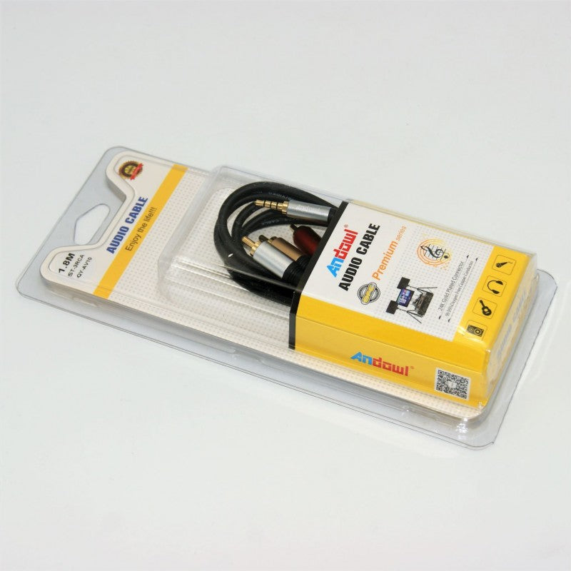 ΚΑΛΩΔΙΟ ΗΧΟΥ ΣΤΕΡΕΟ 1.8m 3RCA ΣΕ 3RCA ANDOWL QY-AV01