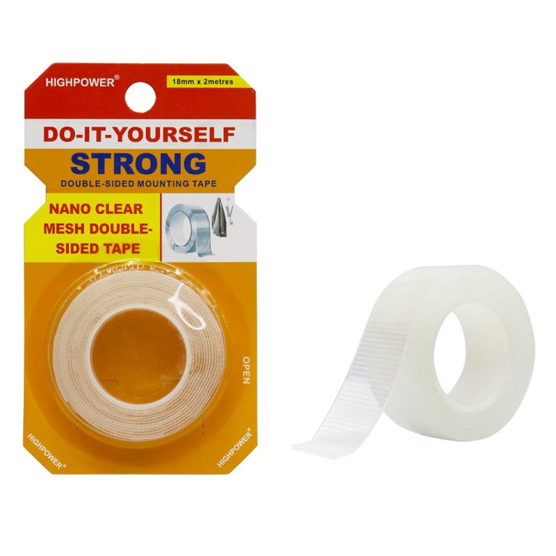 ΔΙΑΦΑΝΗ ΤΑΙΝΙΑ ΔΙΠΛΗΣ ΟΨΕΩΣ 18mm*2m HT-05587