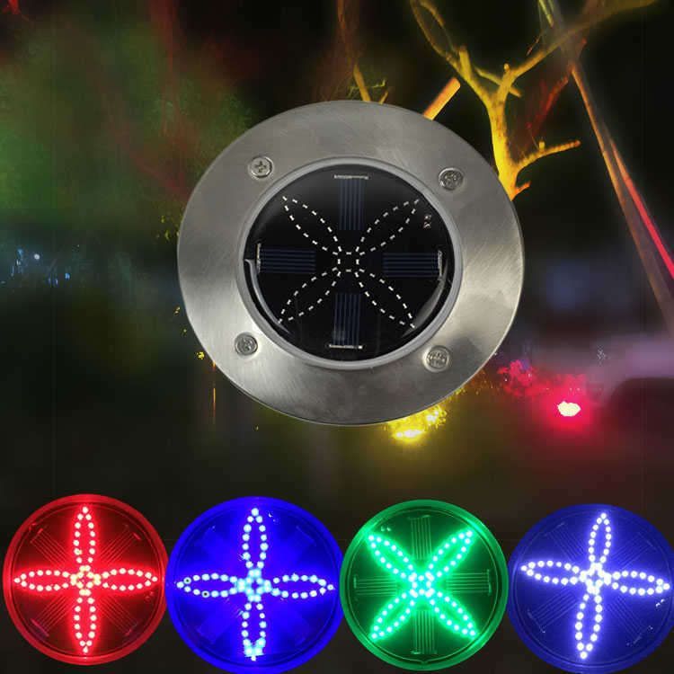 Ηλιακό φωτιστικό κήπου LED με σχέδιο - Καρφωτό - 4pcs - Red - 431138