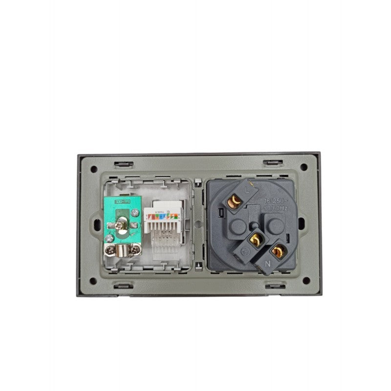 ΠΡΙΖΑ 19x9cm ΜΕ ΥΠΟΔΟΧΗ ΓΙΑ ΚΑΛΩΔΙΟ ΚΕΡΑΙΑΣ ΚΑΙ ETHERNET XC-1495 ΚΕΝΤΡΙΚΟ > ΦΩΤΙΣΜΟΣ > ΑΞΕΣΟΥΑΡ ΦΩΤΙΣΜΟΥ