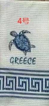 Πετσέτα ποτηρόπανο Souvenir με κέντημα - Σετ 12pcs - Greece - 416044