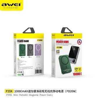Powerbank μαγνητικής φόρτισης - P39K - 10.000mah - 20W - AWEI - 005500 - Grey ΕΙΔΗ ΤΕΧΝΟΛΟΓΙΑΣ>Gadgets>Αξεσουάρ smartphone