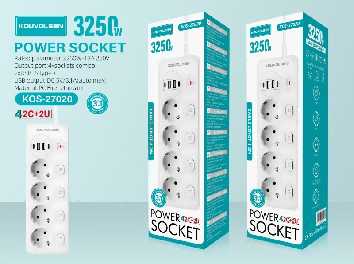 Πολύπριζο 4 θέσεων με διακόπτες & θύρες USB - KOS-27020EU - 270209