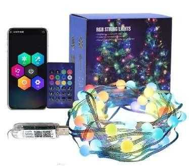 Χριστουγεννιάτικα φωτάκια LED - Φυσαλίδα - USB/10m/66L - RGB - 272356