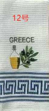 Πετσέτα ποτηρόπανο Souvenir με κέντημα - Σετ 12pcs - Greece - 416129