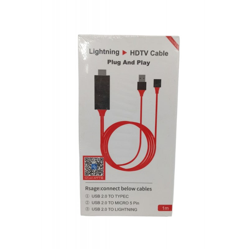 ΚΑΛΩΔΙΟ 1m Lightning ΣΕ HDTV TY-5429 ΚΕΝΤΡΙΚΟ > ΤΗΛΕΦΩΝΑ ΚΑΙ ΑΞΕΣΟΥΑΡ > ΑΞΕΣΟΥΑΡ ΚΙΝΗΤΩΝ