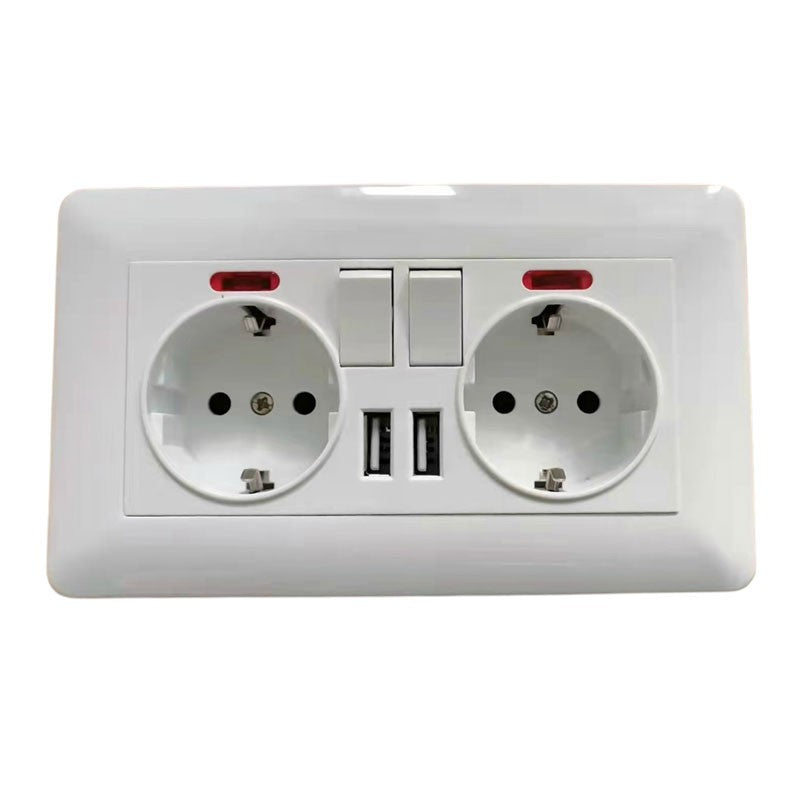 ΔΙΠΛΗ ΕΝΤΟΙΧΙΖΟΜΕΝΗ ΠΡΙΖΑ ΜΕ 2 ΘΥΡΕΣ USB & ΔΙΑΚΟΠΤΕΣ CX-05430