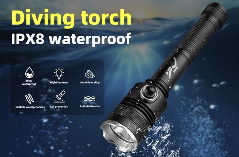 Επαναφορτιζόμενος καταδυτικός φακός LED - XP-021 - 200187 ΦΩΤΙΣΜΟΣ & ΕΝΕΡΓΕΙΑ>Φακοί>Φακοί χειρός