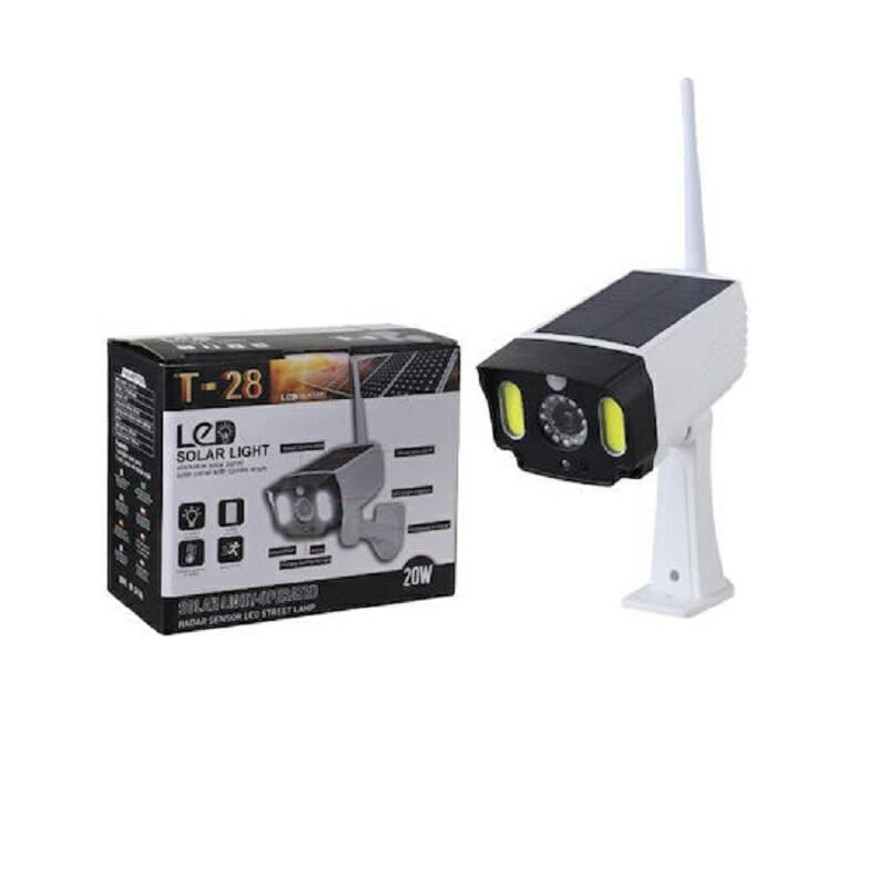 Ηλιακός προβολέας LED COB & Dummy Camera - T28 - 20W - 235949