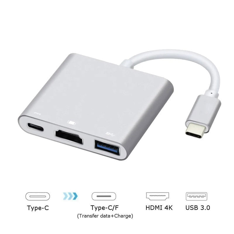 Andowl Type C σε HDMI Αντάπτορας με πολλές Θύρες Q-308 - Type C to HDMI