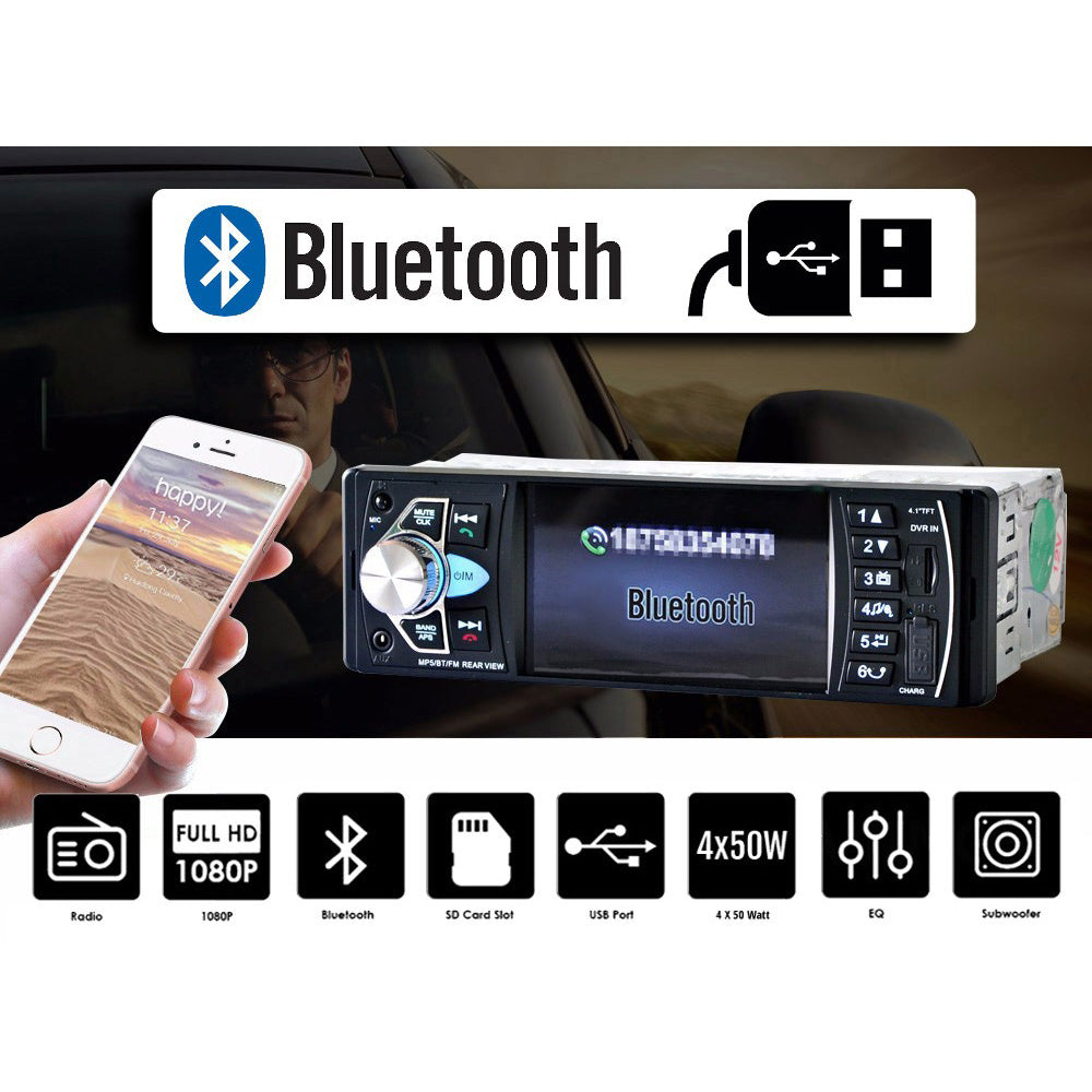 PerVoi Ctc– Ραδιόφωνο Αυτοκινήτου (1DIN) (Bluetooth/USB) Κωδικός: CTC-4070