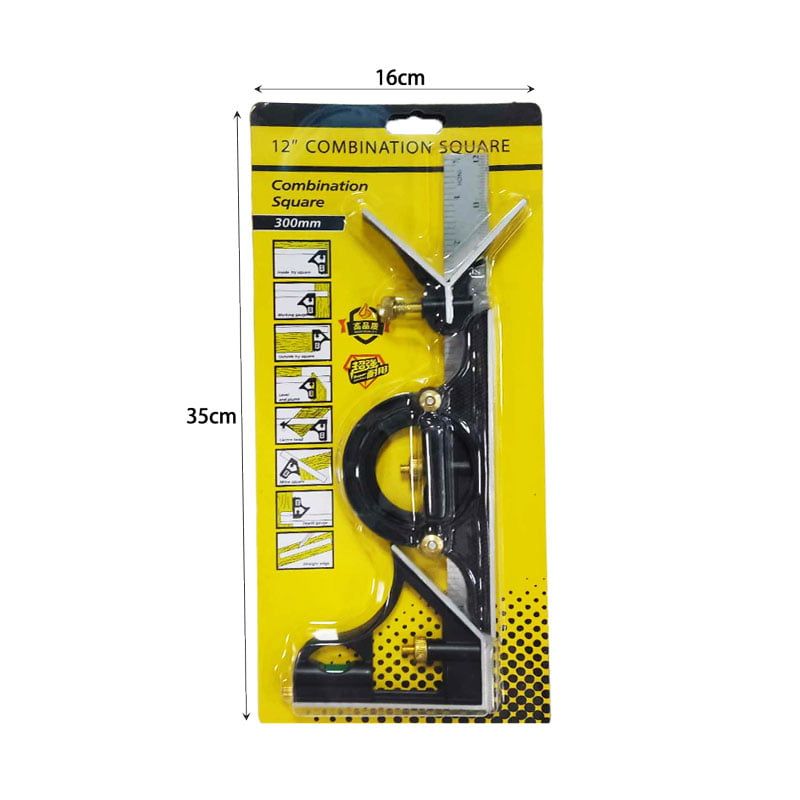 Γωνιόμετρο με αλφάδι 12" - 12" Combination square