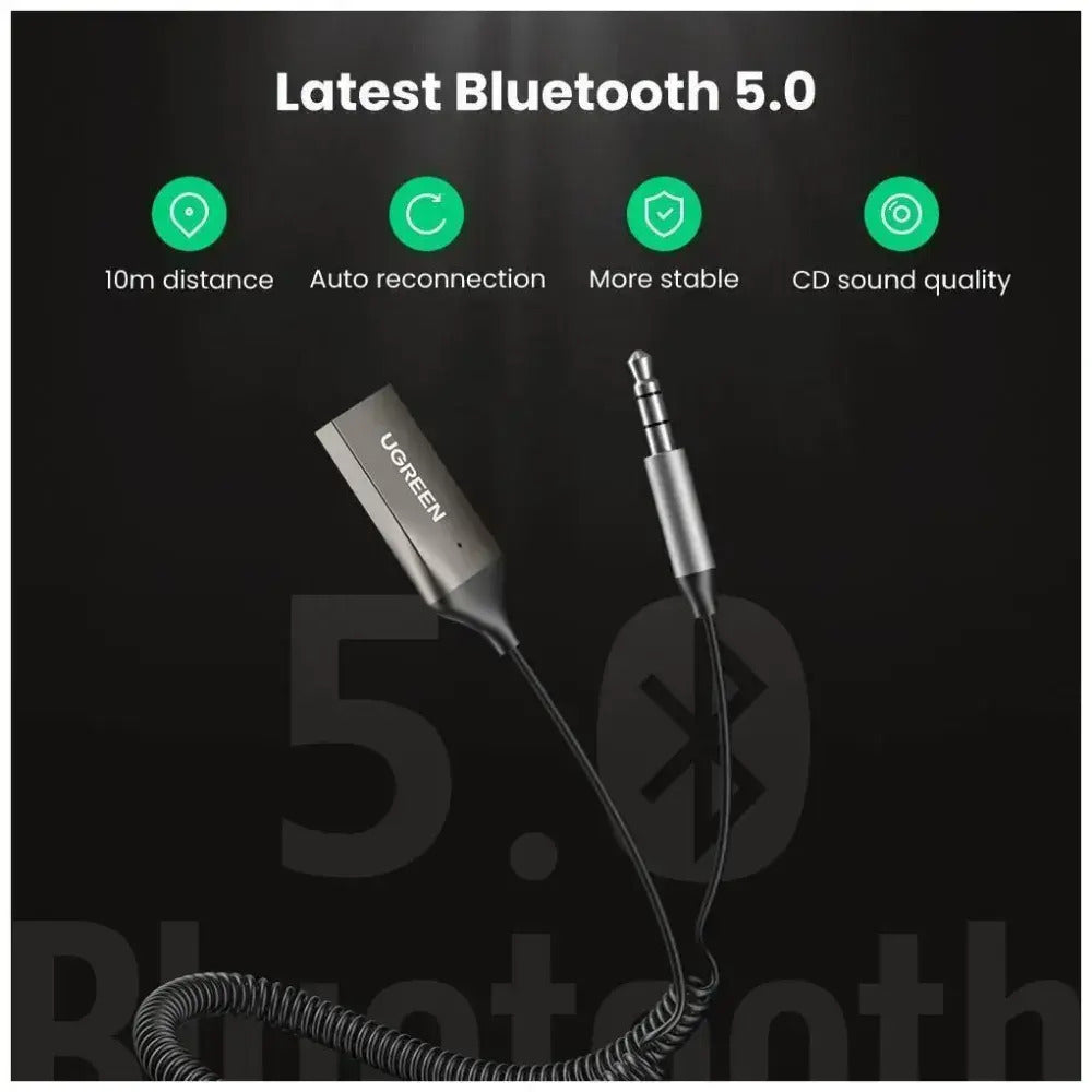 Ugreen Bluetooth Αυτοκινήτου CM309 για το Ταμπλό (AUX / Audio Receiver / με USB θύρα Φόρτισης) Κωδικός: 70601