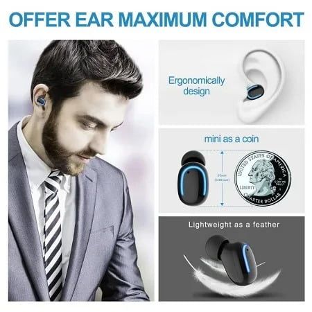 Andowl bluetooth ακουστικό με φόρτιστή ηλίου Q-B02 - Andowl super mini wireless headset solar charging case Q-B02