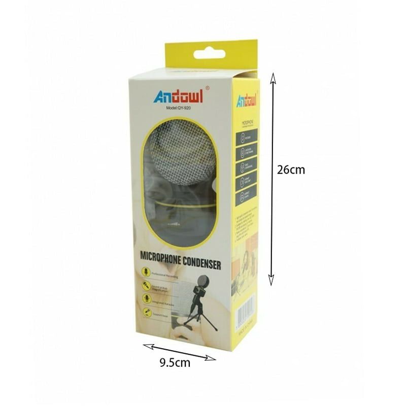 Andowl Μικρόφωνο 3.5mm QY-920 Επιτραπέζιο Φωνής - Microphone condenser