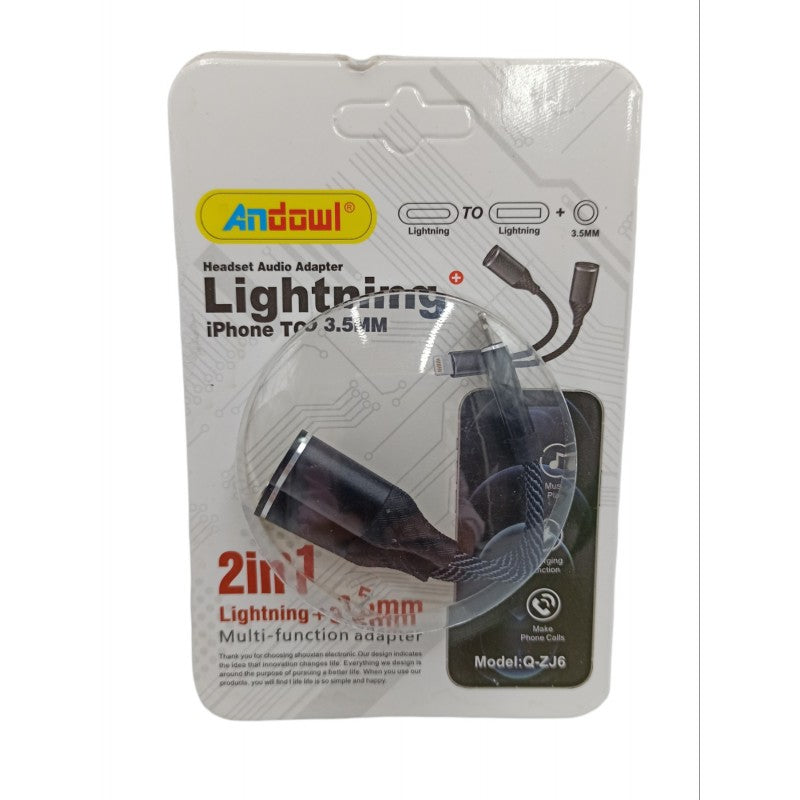 ΑΝΤΑΠΤΟΡΑΣ 2ΣΕ1 lightning ΣΕ lightning ANDOWL Q-ZJ6 ΚΕΝΤΡΙΚΟ > ΤΗΛΕΦΩΝΑ ΚΑΙ ΑΞΕΣΟΥΑΡ > ΑΞΕΣΟΥΑΡ ΚΙΝΗΤΩΝ